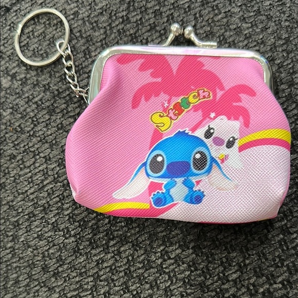 Disney Handbags - Disney Pink Stitch Coin Purse Keychain​